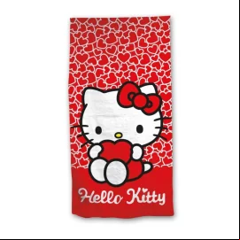 HELLO KITTY - Coeur - Serviette de Plage 70x140cm 