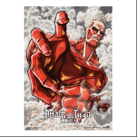Attack On Titan Fabric Poster Colossal Titan 84 x 118 cm 